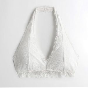 NWOT White Halter Bralette